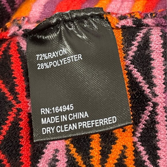 Toccin Striped Multicolor Sleeveless Knit Midi Dress With Turtleneck Sz XL - New - Picture 8 of 10